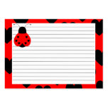 Cute Heart Ladybug Recipe Card Business Card Template