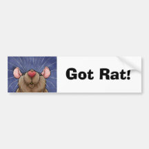 Cute Heart Rat Bumper Sticker