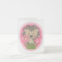 Cute Hedgehog With Flower and Hearts Coffee Mug