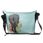 Cute Hippie Elephant Messenger Bags