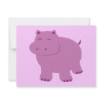 Cute Hippo Custom Announcements