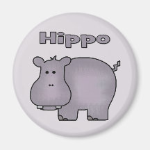 Cute Hippo Magnet
