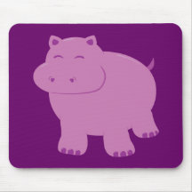 Cute Hippo Mouse Pad