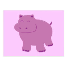 Cute Hippo Postcard