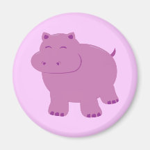 Cute Hippo Refrigerator Magnet
