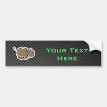 Cute Hippo; Sleek Bumper Stickers