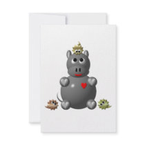 Cute Hippo with Hamsters!