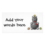 Cute Hippo with Hamsters! photo cards