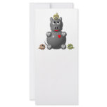 Cute Hippo with Hamsters! rack cards