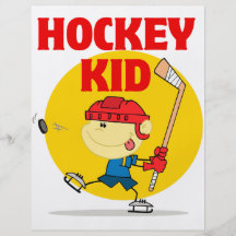 cute hockey kid cartoon character custom flyer