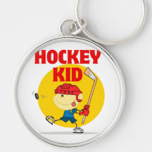 cute hockey kid cartoon character key chains
