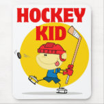 cute hockey kid cartoon character mouse pads