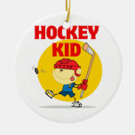 cute hockey kid cartoon character ornaments