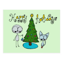 cute holiday postcard postcards