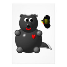 Cute Honey Badger and Honey Bee: Don't badger me! Custom Announcements