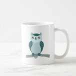 Cute Horned Owl - Miny Green Coffee Mugs