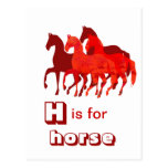 Cute Horse ABC's postcards
