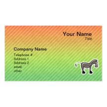 Cute Horse; Colourful Business Cards