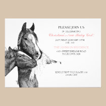 Cute Horse Foal Baby Shower Invitation invitations