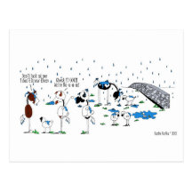 Cute Horse & Sheep Cartoon Post Cards
