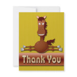 CUTE HORSE THANK YOU NOTE CARDS invitations