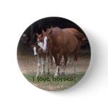 Cute Horses Button