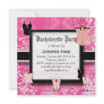 CUTE HOT PINK Corsets Sexy Bachelorette Party Invi Custom Invitations