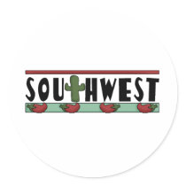 Cute Hot Red Chilli Peppers - American Southwest Round Stickers