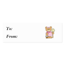 Cute House Cleaning Bear Business Card