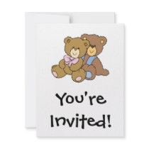 Cute Hugging Friends Bears Personalized Announcements