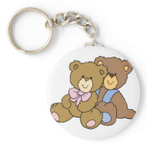 Cute Hugging Friends Bears Keychain