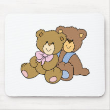 Cute Hugging Friends Bears Mouse Pad