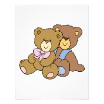 Cute Hugging Friends Bears Personalised Invitation