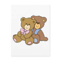 Cute Hugging Friends Bears Postcard