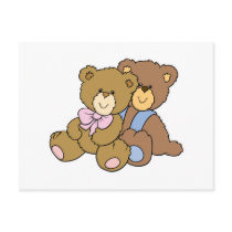 Cute Hugging Friends Bears Post Cards