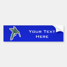 Cute Hummingbird; Blue Bumper Sticker