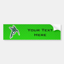 Cute Hummingbird; Green Bumper Stickers