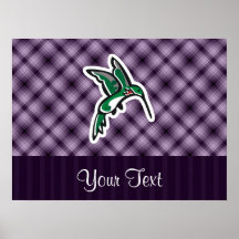Cute Hummingbird; Purple Poster