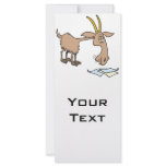 cute hungry goat cartoon custom rack cards