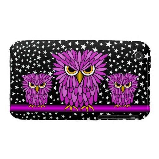 cute hungry owls Case-Mate iPhone 3 cases