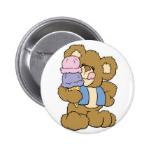 Cute Ice Cream Cone Bear Pin