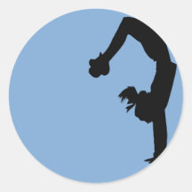 Cute iFlip Gymnastics Gifts Round Sticker