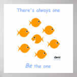 Cute Inspirational "Always One" Cartoon posters