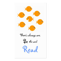 Cute Inspirational Elementary School Bookmark Business Card Template