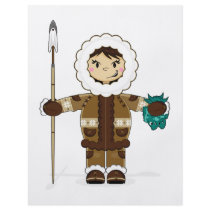Cute Inuit Fisherman Flyer