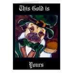 Cute Irish Pug Greeting Cards