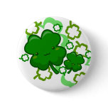 Cute Irish Shamrock Button