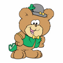 cute irish st paddy boy teddy bear lad design acrylic cut out