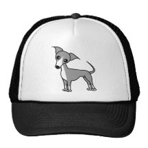 Cute Italian Greyhound - Grey Mesh Hat