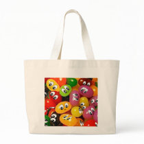 Cute Jelly Bean Smileys Tote Bags